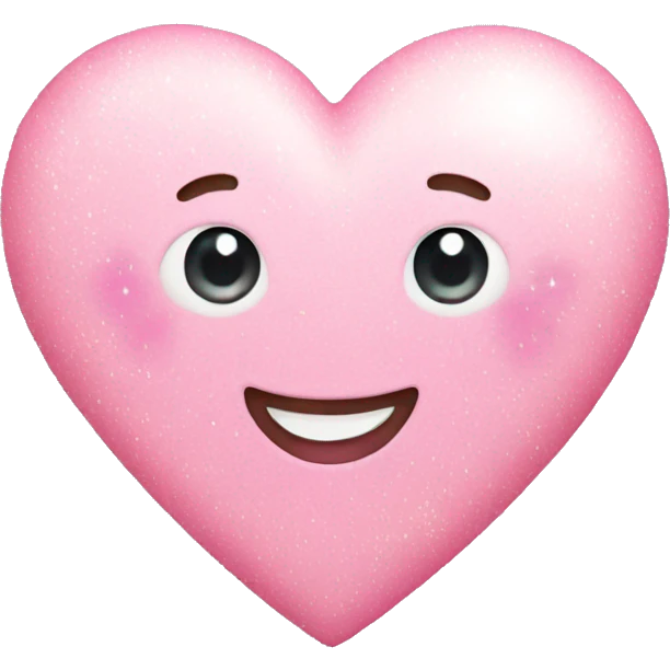 Pastel pink heart with sparkles  emoji
