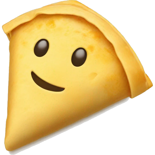 Folded tortilla with cheese and corn inside slightly visible from the edge  emoji