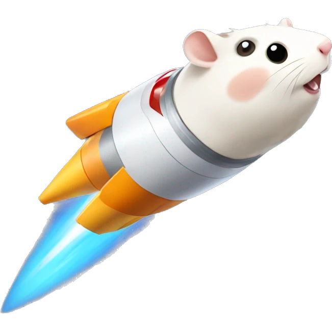 Hamster on Lance rocket emoji