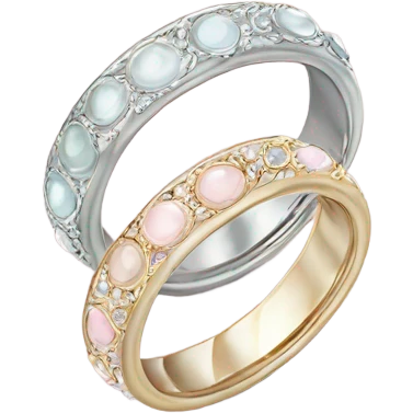 pastel wedding rings emoji