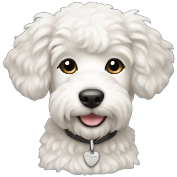 White female Caniche puppy emoji