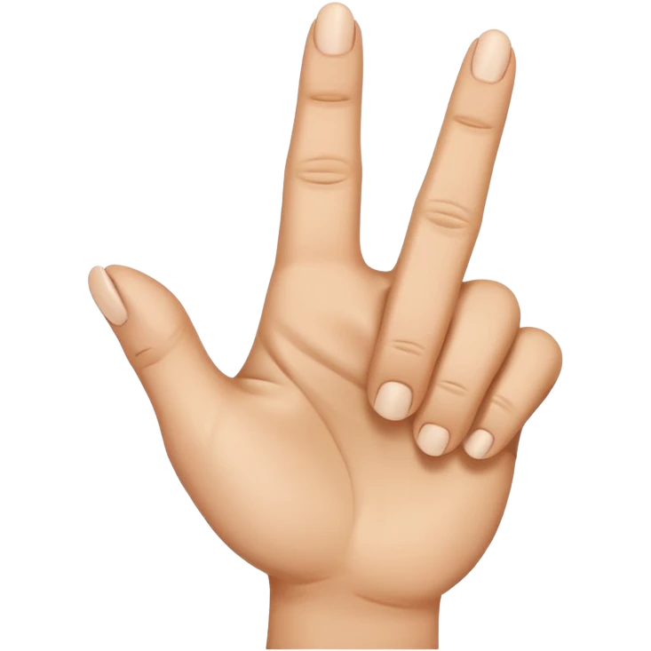 Middle finger raised but with 5 fingers folded  emoji