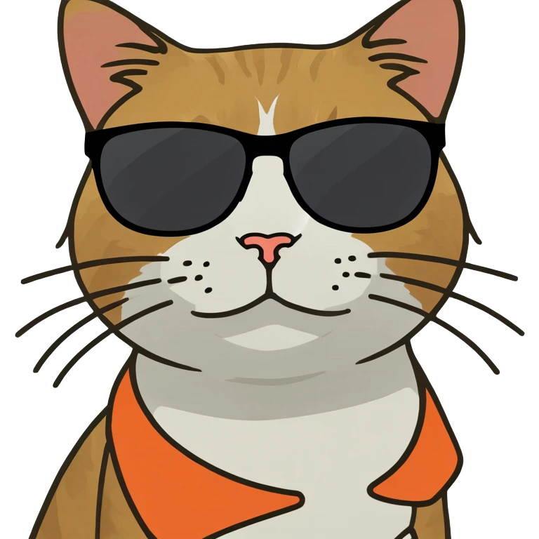 Cat with sunglasses emoji