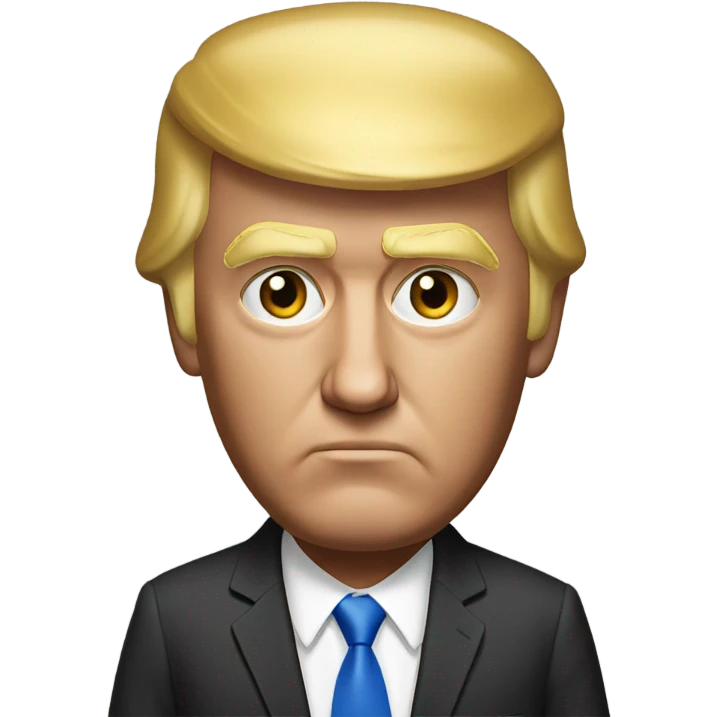 Trump photorealistic serious emoji