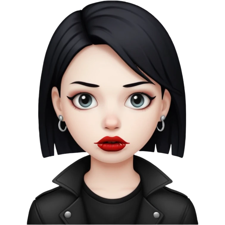 Edgy butting lip emoji