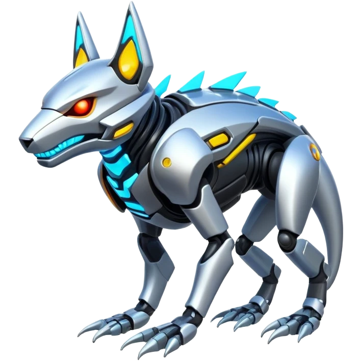  Glowing futuristic cyber-Protogen-Fakémon-Vernid-creature emoji