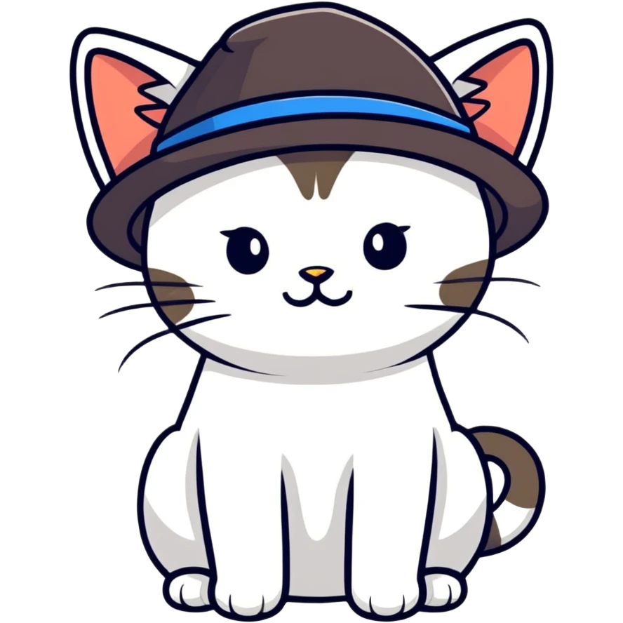 cat wearing a hat emoji