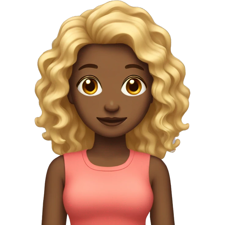  Wavy hair girl emoji
