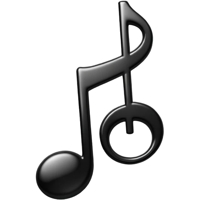 black music note emoji