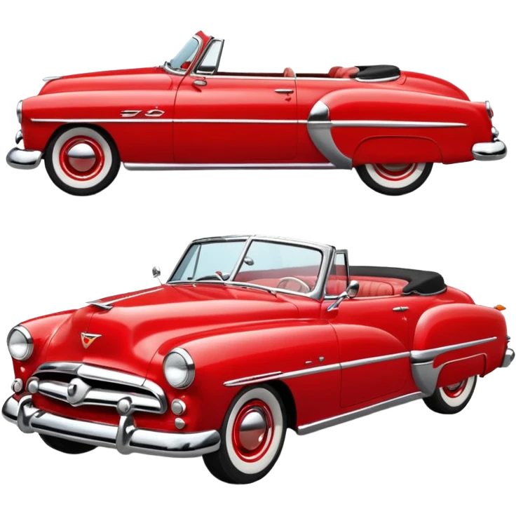 classic red converible 1950s emoji