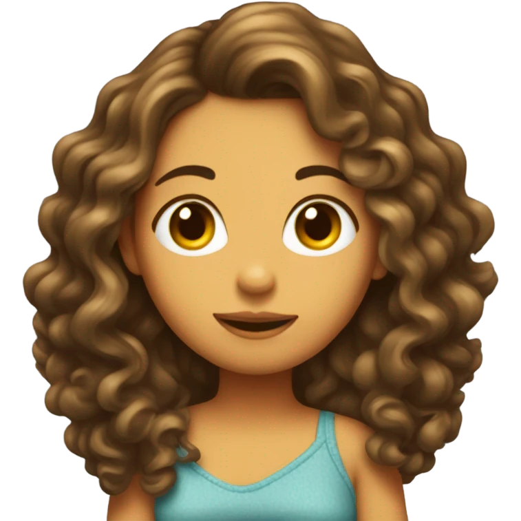 una chica embarazada con el pelo rizado emoji