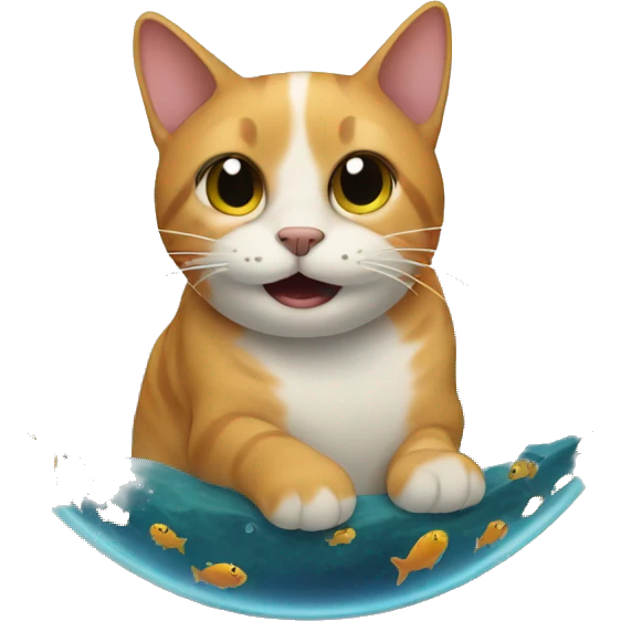 a cat in a fishbowl emoji