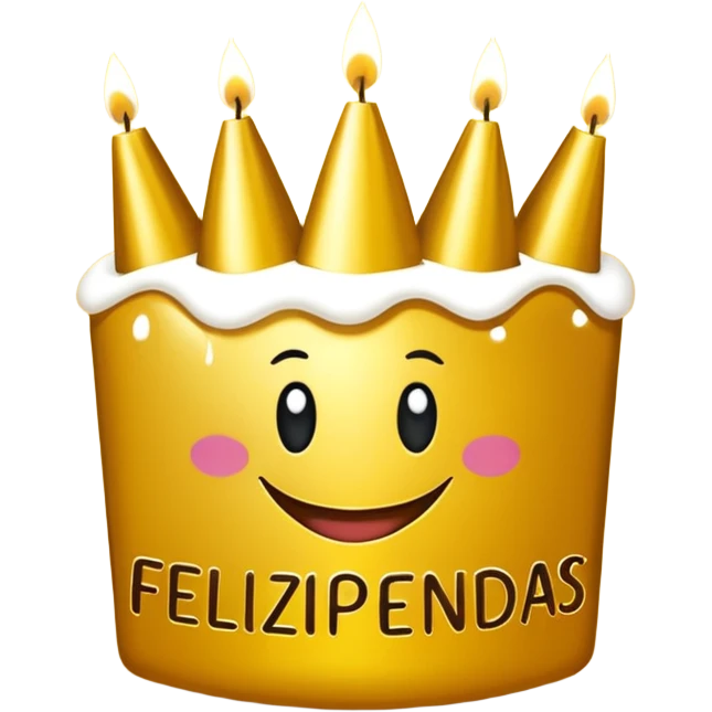 Corona que diga feliz cumpleaños  emoji