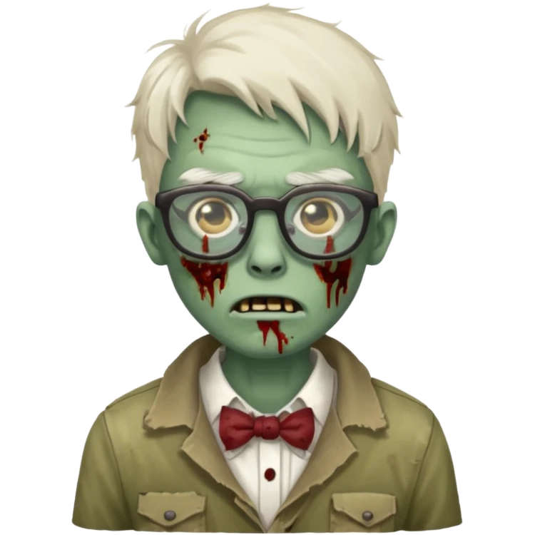 zombie with big glasses emoji