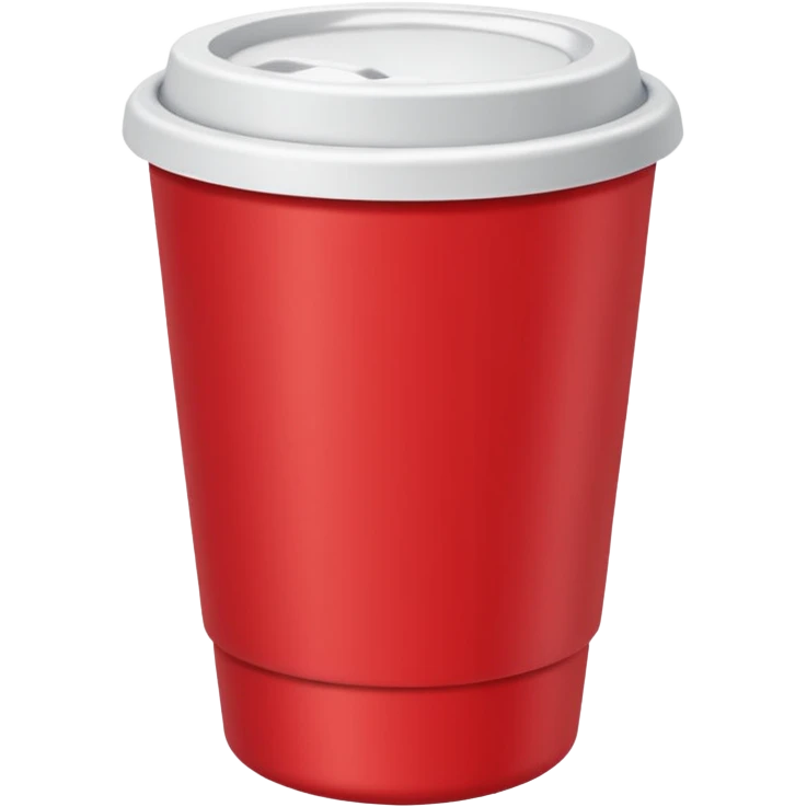 red plastic coffe with withe lid  emoji