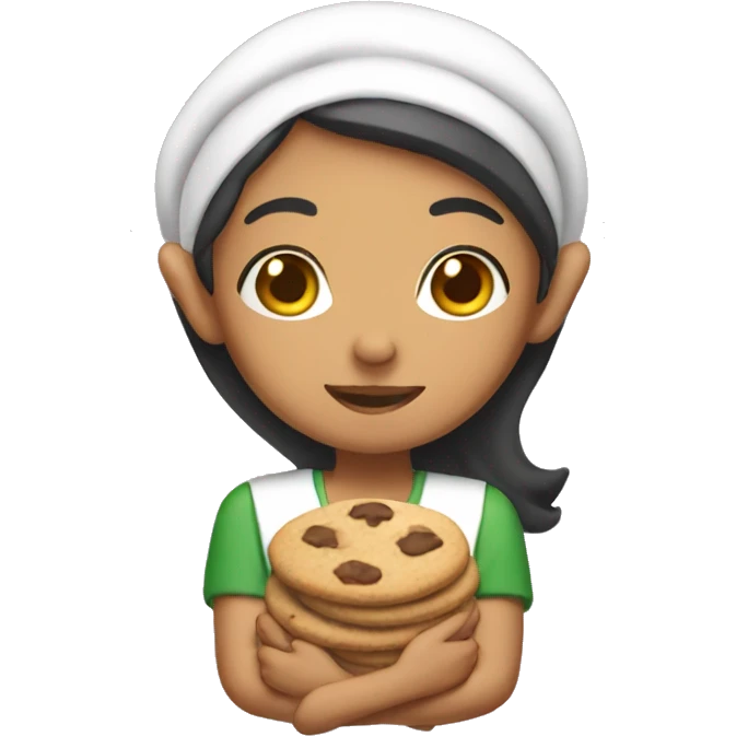 filipino woman elf with cookies emoji