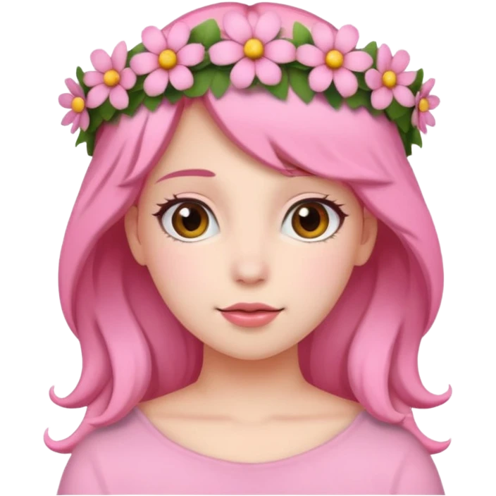 A pink woman cute and pretty emoji