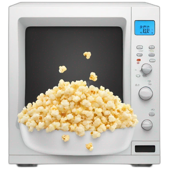 Popcorn in microwave emoji