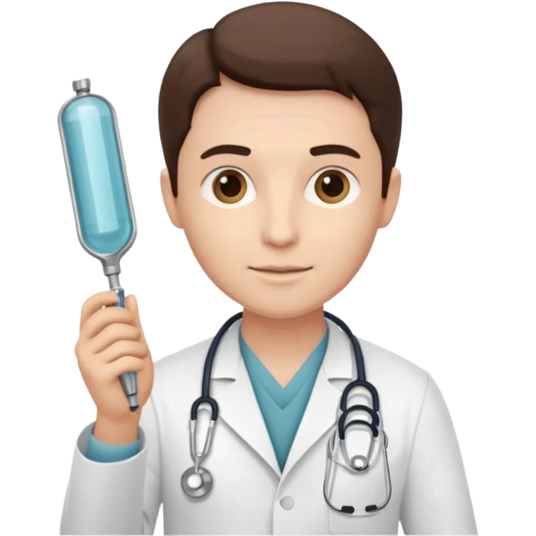 doctor of medicine holding clyster emoji