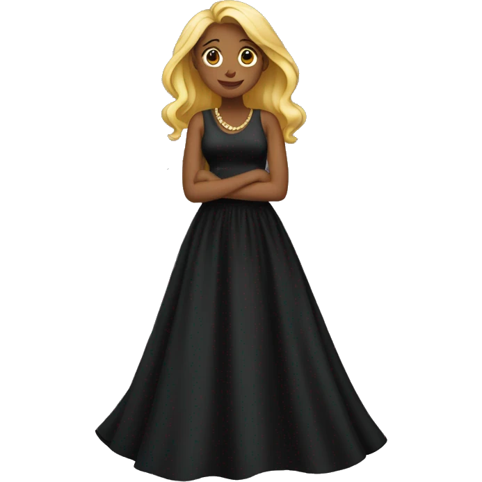 Black long dress  emoji