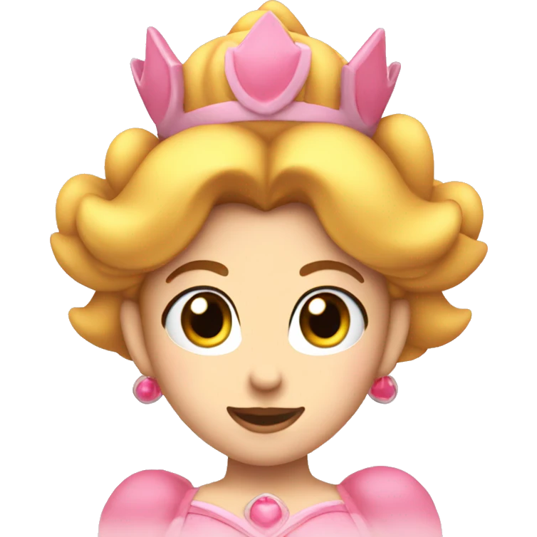 Princess Peach head emoji
