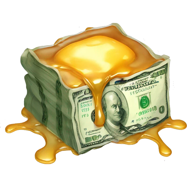 melted money pack emoji