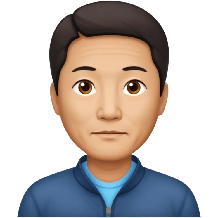 Chinese man, around 50 years old emoji