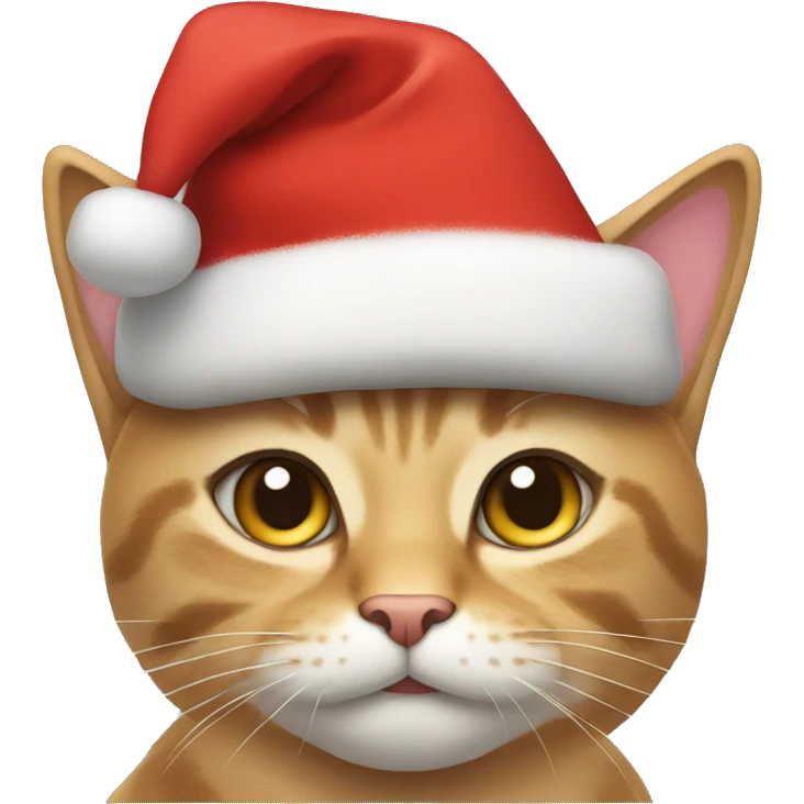 Cat with Christmas hat emoji