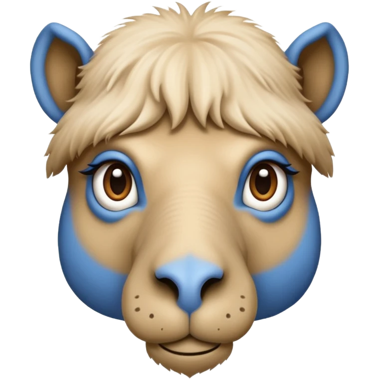 blue camel just face emoji
