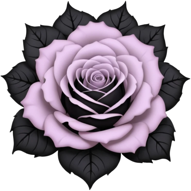 pastel goth black rose emoji