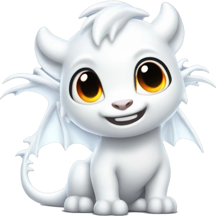 Cute lightfury dragon emoji