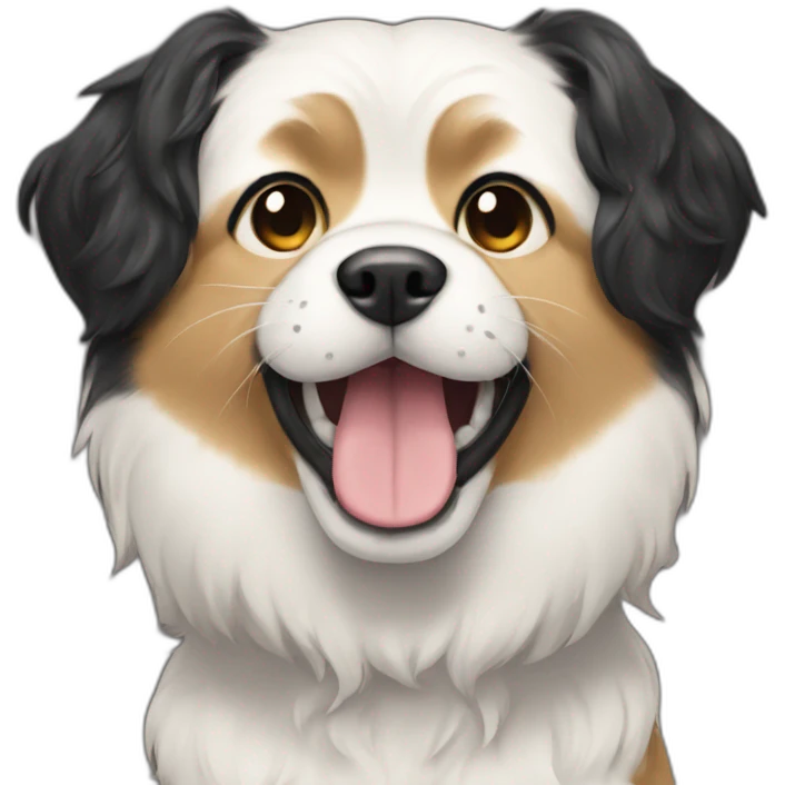 shitsu dog with black hair emoji
