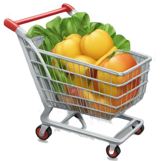 filled grocery cart emoji