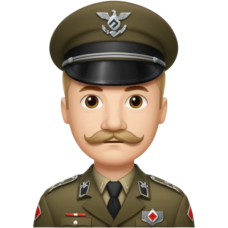 A Nazi soldier who looks like hitler emoji