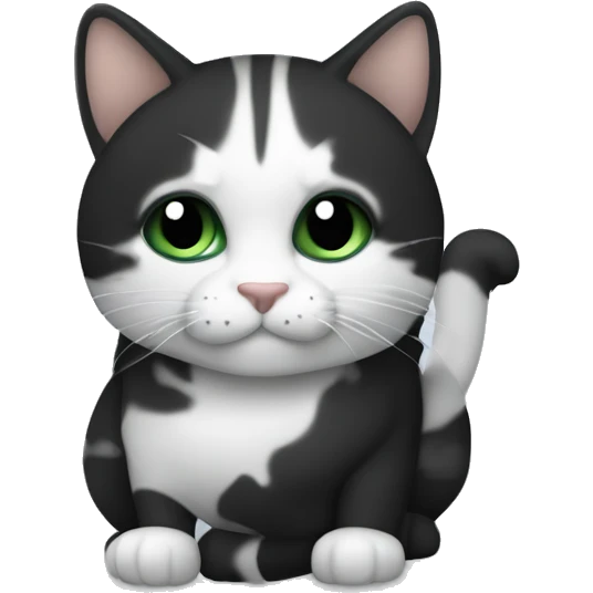 черно белая кошка на руках у рыжей девочки с зелеными глазами emoji