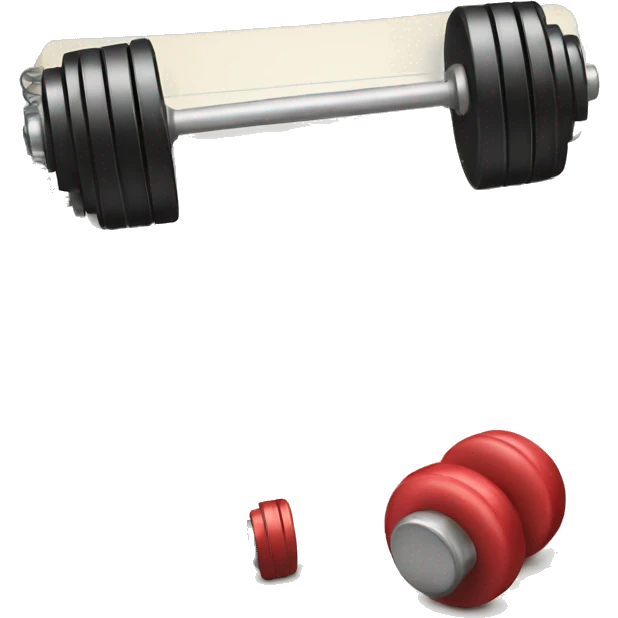 notebook and dumbbell emoji