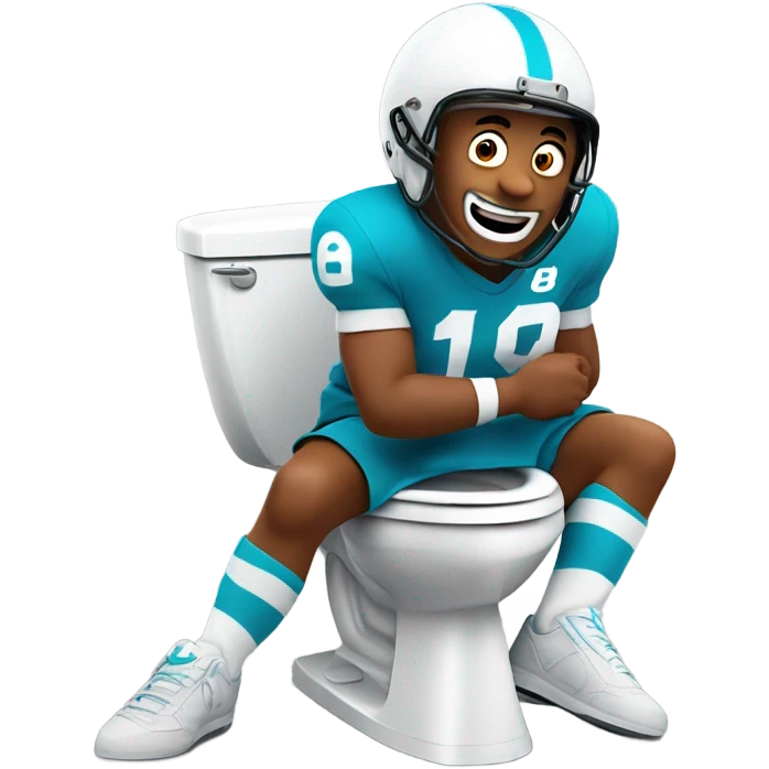 Skibidi toilet playing football emoji