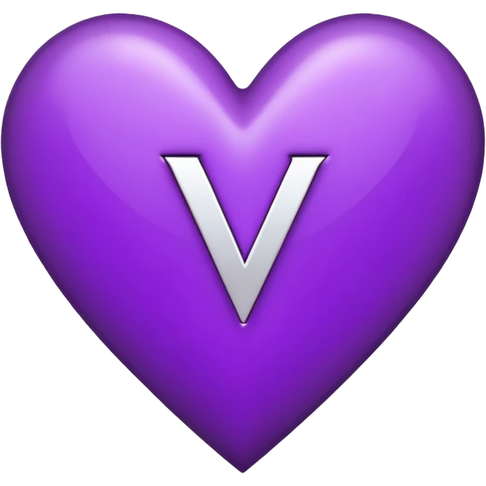 The Letter “y” inside a Purple Heart emoji