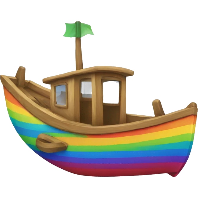 Rainbow boat emoji