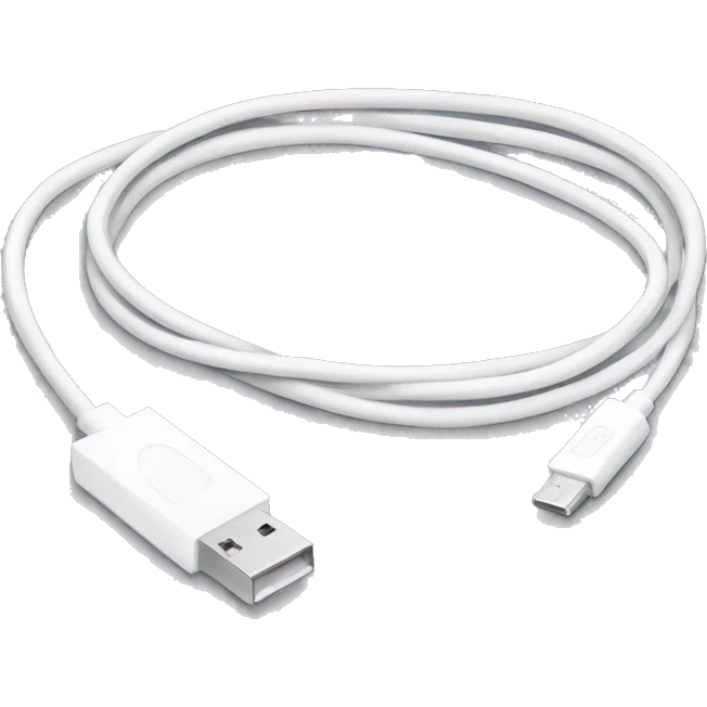 White usb cable emoji