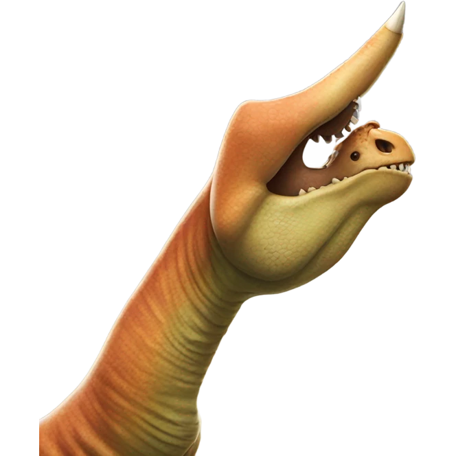 dinosaur with middle finger emoji