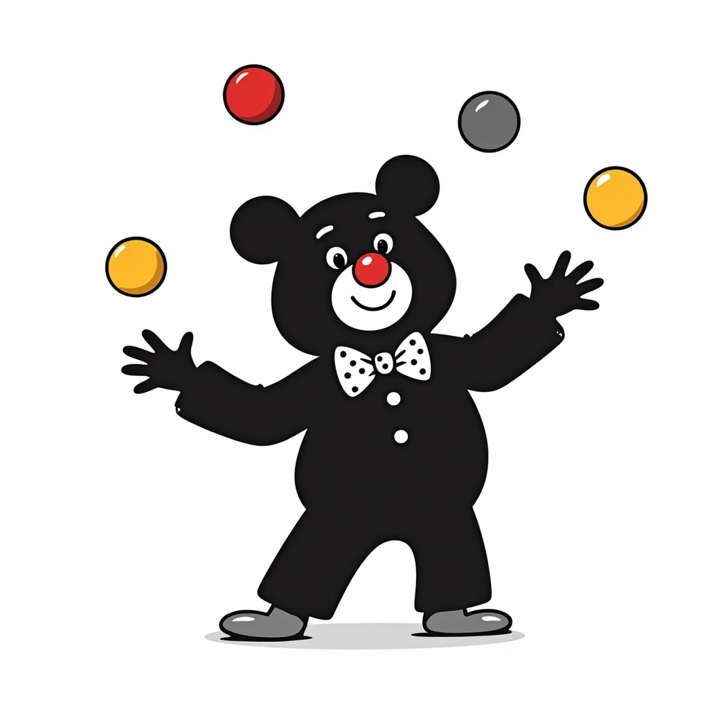 bear clown emoji