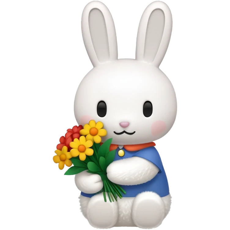 miffy holding flowers  emoji