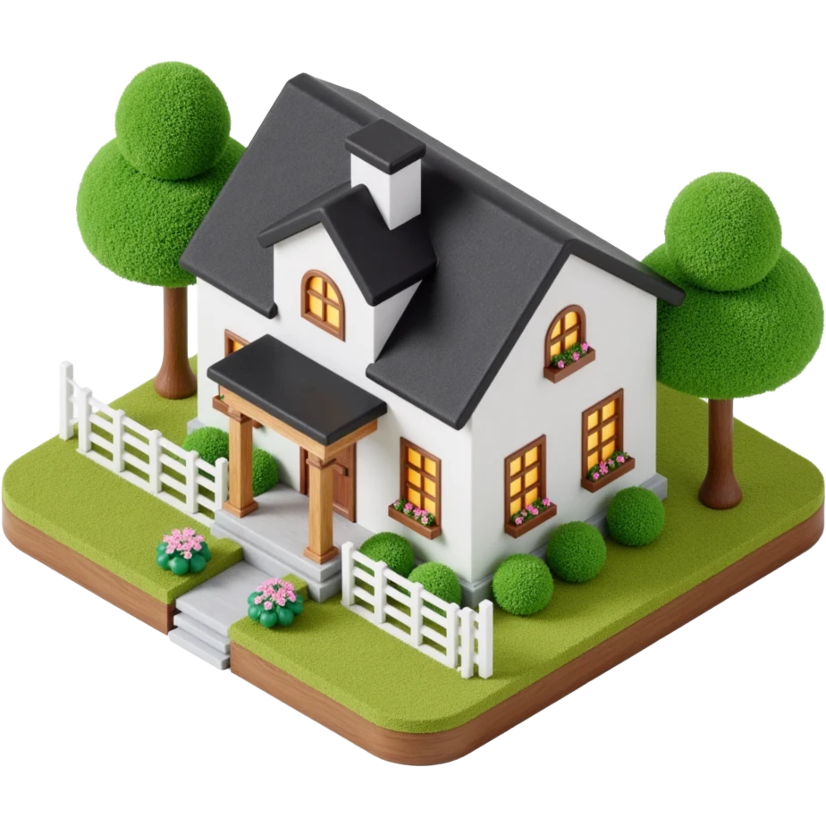 modern farmhouse dollhouse emoji