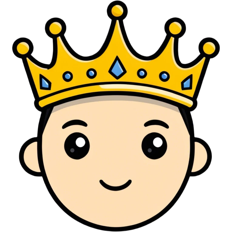 Wearing a crown emoji