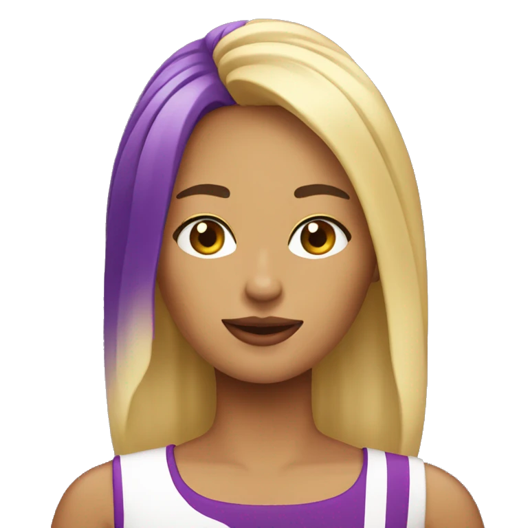 Chica rubia vestida de morado emoji