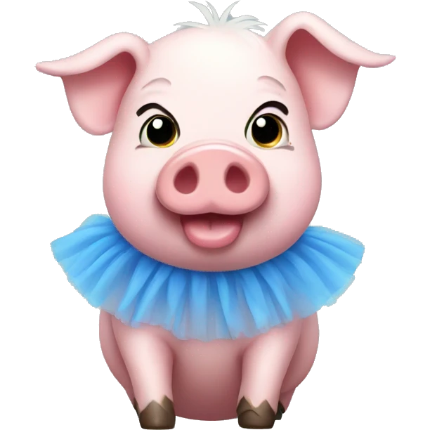 pig with blue tutu emoji