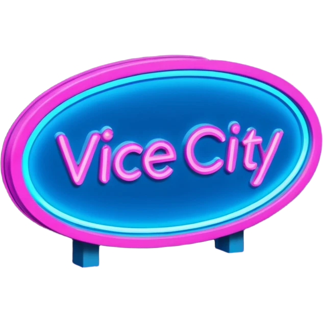 vice city neon typo emoji