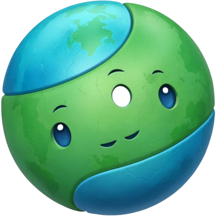 crea una imagen de un globo terraqueo con un poco de inclinación emoji