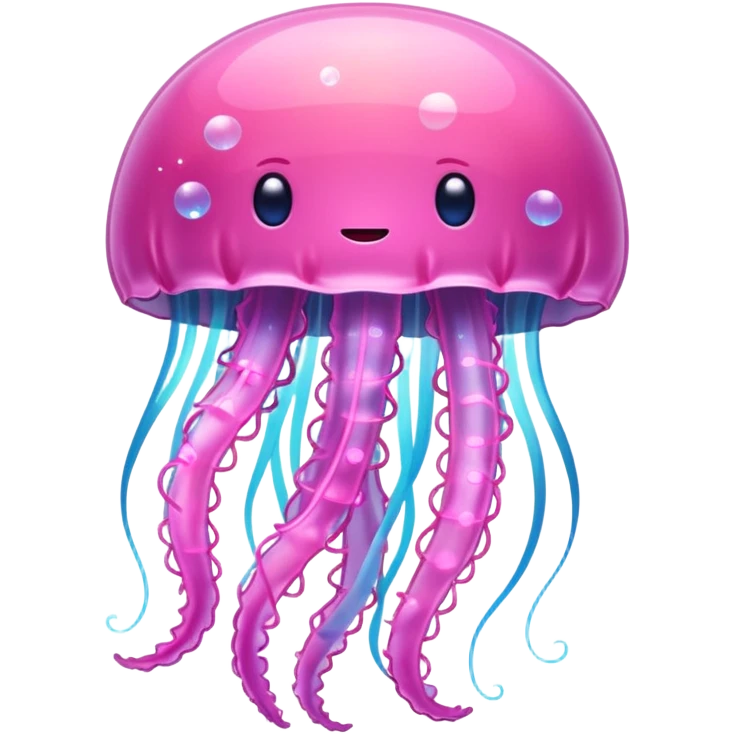 Pink shining jellyfish with sparkles emoji